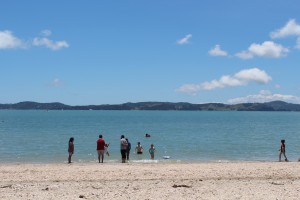 At the beach