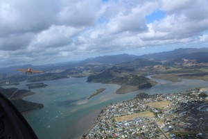 Taking off over Whitianga