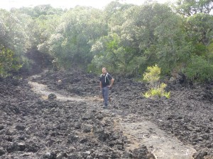 Track Through Lava