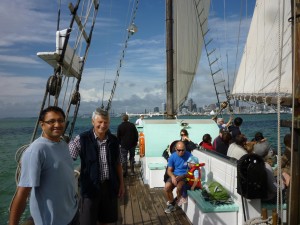 On a Sail Boat