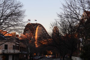 Bridge via rocks