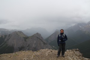 Cloudy With the Skyline River and mountains