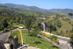 Waterfall in tea country