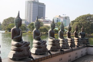 Statues on the river