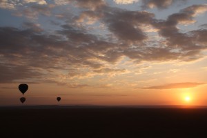 Sunrise with Balloons