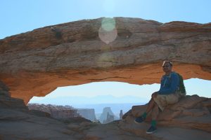 At Mesa Arch