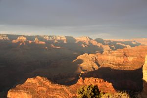 Sunset over the canyon